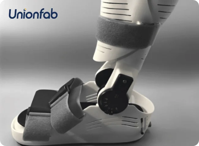 Durable 3D printed custom ankle-foot orthosis AFO assembly for patient mobility rehabilitation